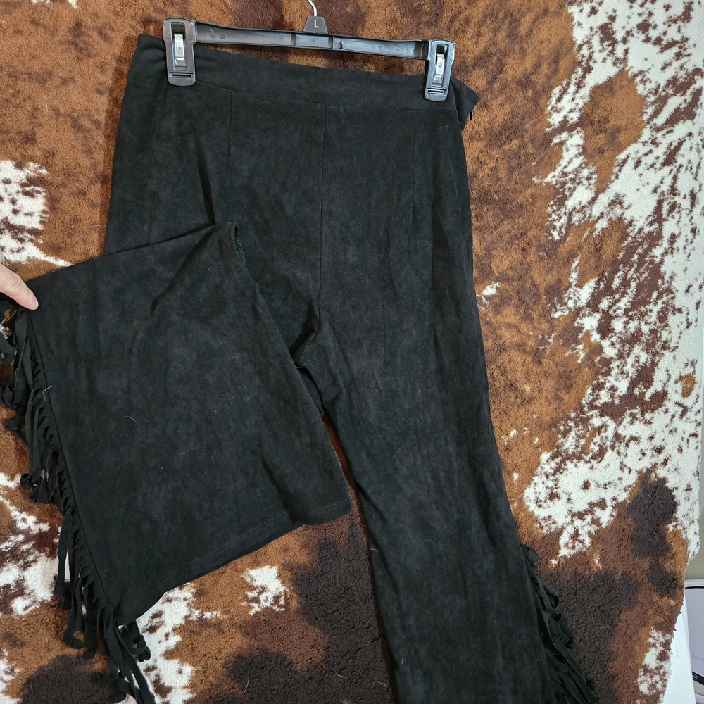 Coachella Ready Black Fringe Pants
